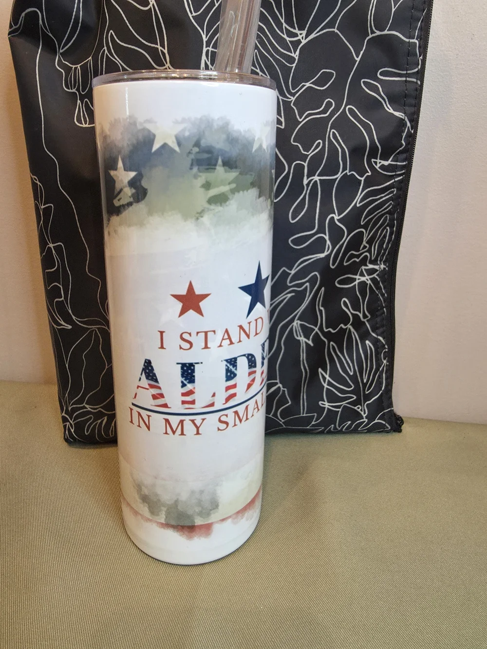 Patriotic Stars & Stripes Insulated Tumbler - Red, White & Blue